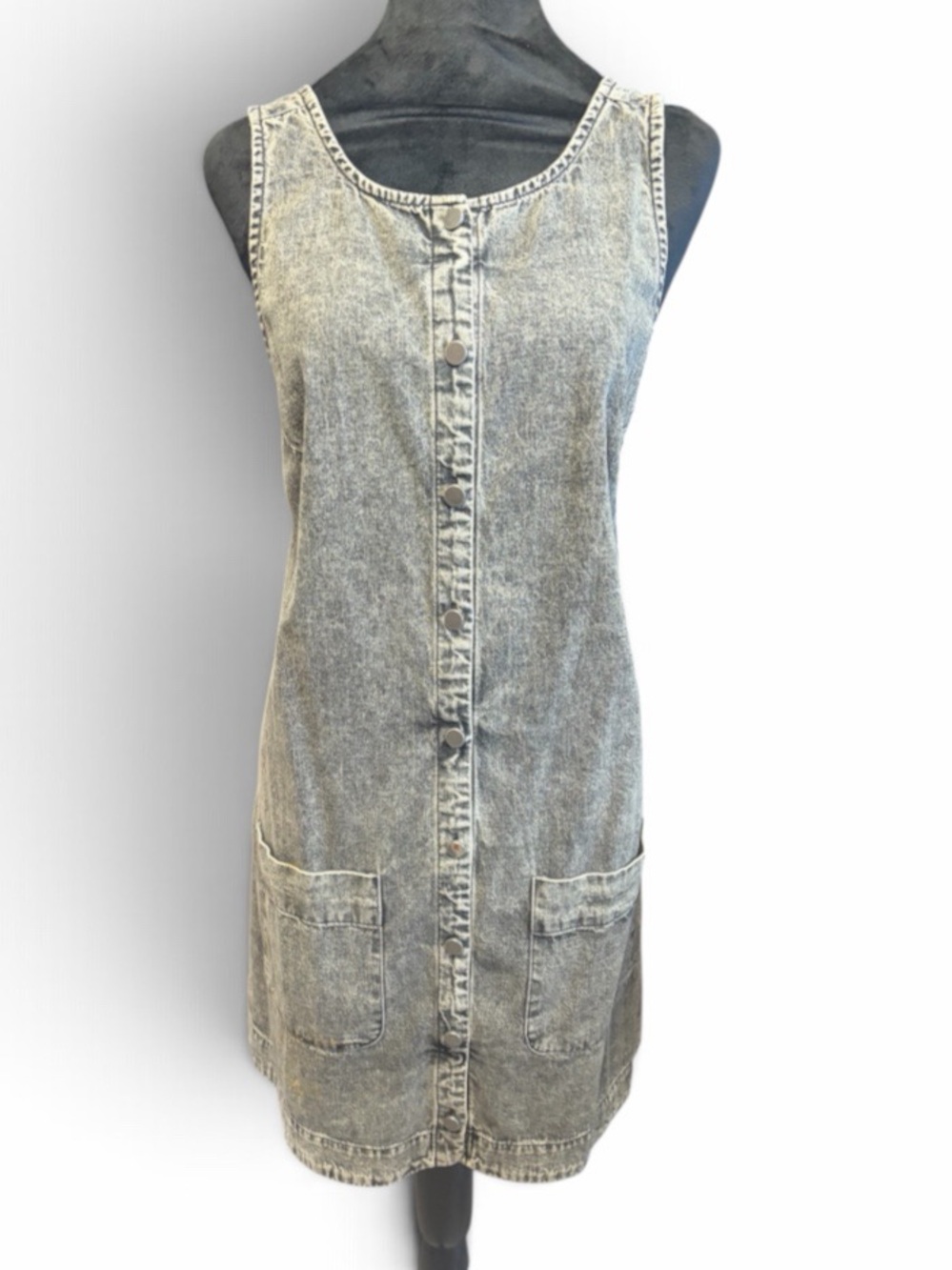 Free People grey Wilderado Denim Mini Dress,small